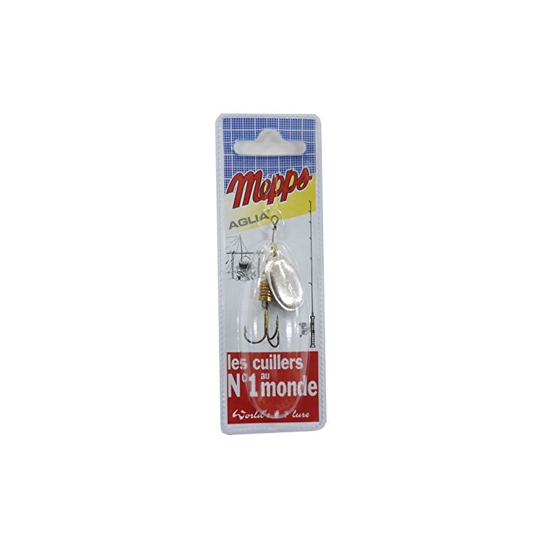 mepps aglia silver size 2 trout spinning lure