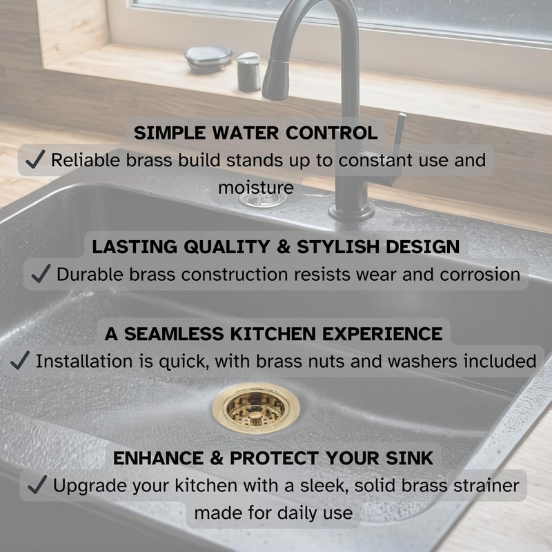 Westbrass R214-01 3-1/2-Inch Large Post Style Kitchen Sink Basket Strainer,