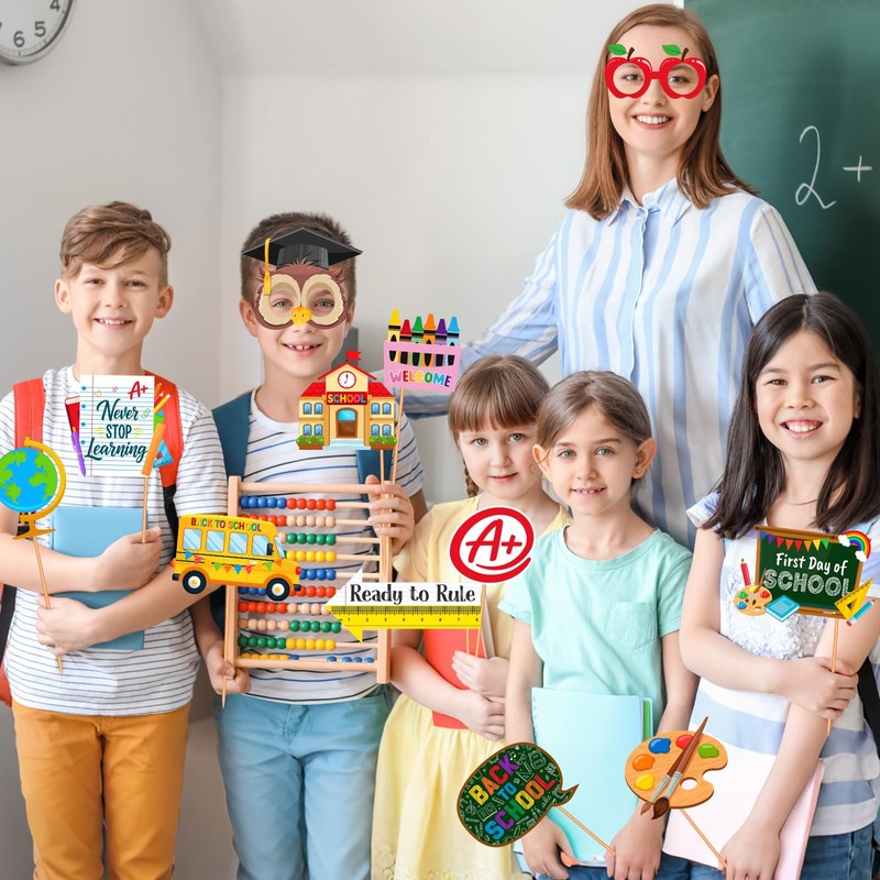 Back to School Photo Props, 27Pcs Back to School Decorations