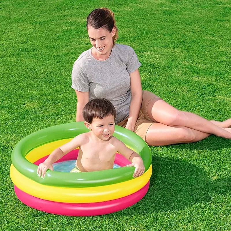 Bestway Alberca Inflable Arcoiris 3 Aros Bebe 70x24cm Bestway