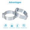 PATIKIL 40 Pack 22-25mm Double Ear Hose Clamp, Galvanized Steel