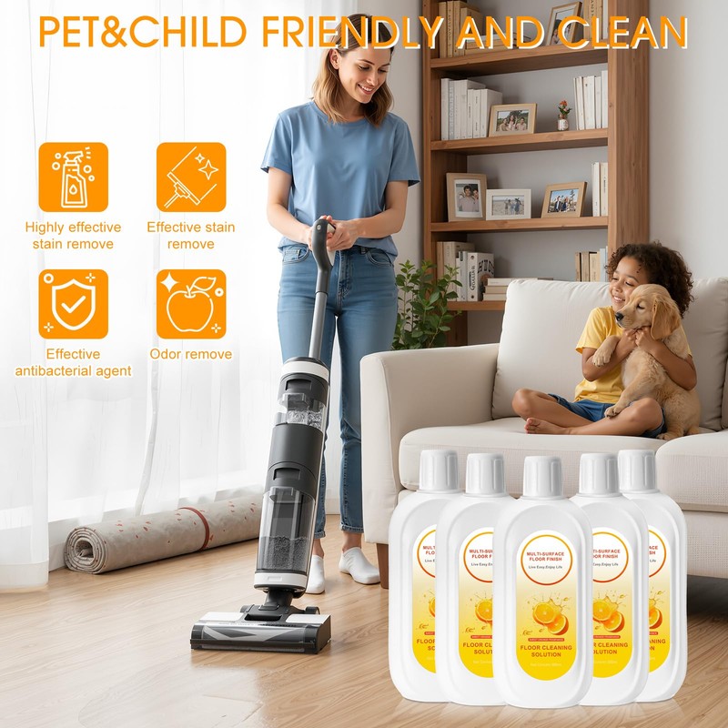 Swiffen 8 Pack 4000ml Floor Cleaning Solution Compatible with Tineco