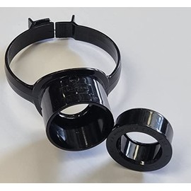 Floplast Soil Pipe Black Strap Boss with 40mm Solvent Boss Adapter