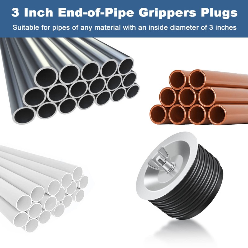 3 inch Sewer Cleanout Cap, Practical Expansion Pipe Plug Durable