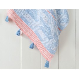 BROTHER'S GLOBAL 100% Cotton 90x170 cm, Beach Towel Turkish Premium Ultra Absorbent Quick Dry Extra Large Turkish Beach Towel, loincloth (Blue Pink)