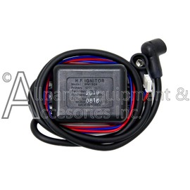 H.F Ignitor Model WMI924 Continuous Spark 120 Volt Ignition Transformer Module with Extended 24 Inch Dual Wire Insulated Spark Plugs Lead and 18 Inch Extended 2 Pin Connector Primary Leads