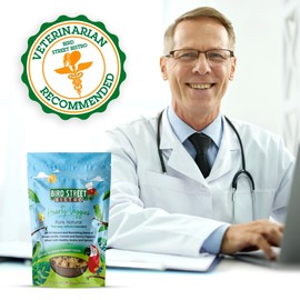 Bird Street Bistro Parrot Food for Parakeets & Cockatiels - Hearty Veggies - 20 oz - Cooks in 3-15 min, Natural & Organic Grains, Fruits & Vegetables - USA Made