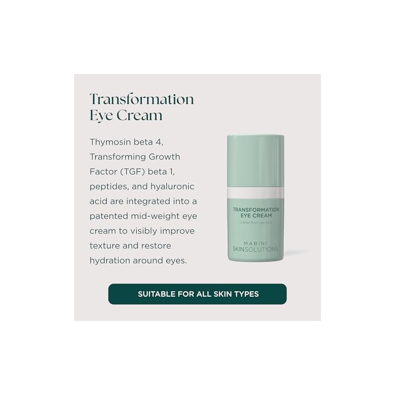 Marini SkinSolutions Transformation Eye Cream - Visibly Improves Texture, Wrinkles
