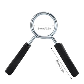 Dumbbell Spring Lock, 4 Spring Collar Clips Barbell Clamp Spring Collar Clip Gym Weight Dumbbell Spring Lock Standard Lifting Kit (Inner Diameter 24mm (4 Pieces))