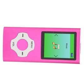 MP3 Music Player, Lossless 1.8 Inch LCD Screen Support Recording Stylish Photo View HiFi MP3 Player FM Radio for Daily Use (Pink)