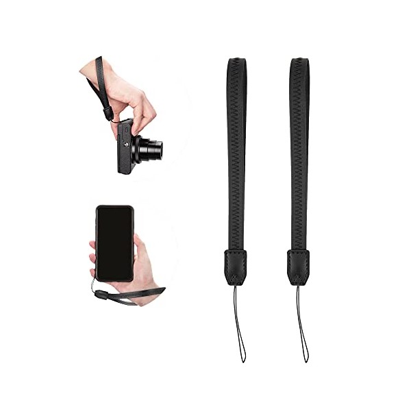2 Pack Durable PU Leather Short Lightweight Hand Wrist Strap