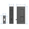 Pocket Door Lock with Pull, Sliding Door Handle for 1-3/8”Thickness