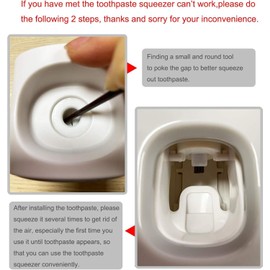 VNYIFAN Toothpaste Dispenser Wall Mount for Bathroom-Toothpaste Holder Automatic Toothpaste Squeezer with Cover for Bathroom Organizer Storage (White)