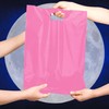 JeeJaan® 25 Pcs of Light Pink Plastic Carrier Bags 10"x12"+4"