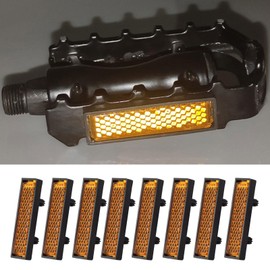 TUOTUOJIA Pack of 8Pcs Pedal Reflector Reinforced Reflectors for Bike Pedal Bicycles Pedals Bike Pedal Reflectors Wheel Reflectors