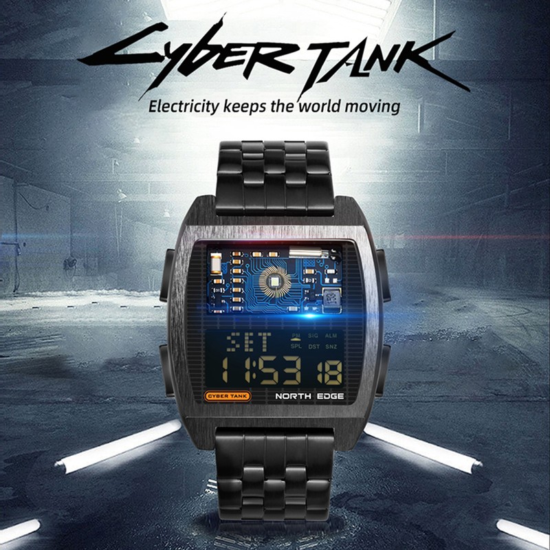 Men Digital Sport Watch 50M Waterproof Wrist Watch with Stopwatch