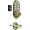 MiLocks XFL-02AQ Digital Deadbolt Door Lock and Passage Lever Handle