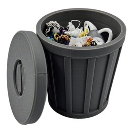 ZZ LIFE Articulating Raccoon, Fox, Panda with Trash Can - 3D Printed Articulated Joints ADHD, Autism, Relief Anxiety (Trash-Raccoon-1)