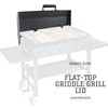 Griddle Cover Lid - Powder Coated Black Aluminum Lid Storage