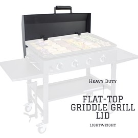 Griddle Cover Lid - Powder Coated Black Aluminum Lid Storage Cover for 36 inch for Black Stone Griddles + Includes Free Handle Cover