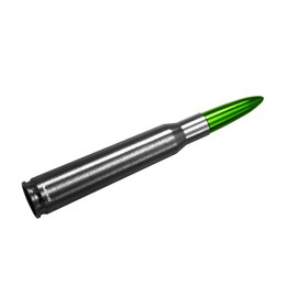 VMS Racing 50 Cal Caliber GUNMETAL GREEN TIP BULLET ANTENNA Heavy Gauge CNC Machined Billet Aluminum Short Compatible with Dodge Ram 1500 2500 3500 94-08 1994-2008