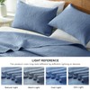 WURUIBO Twin Quilt Set Bluish Grey,Ultrasonic Embossed Bedspread, Lightweight Microfiber
