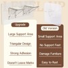 6-Pack Heavy-Duty Adhesive Shelf Brackets, Large Size Double Row Brackets,