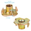 1/4"-20 T-Nuts (50 Pack), Yellow Zinc-Plated Steel Corrosion Resistant T