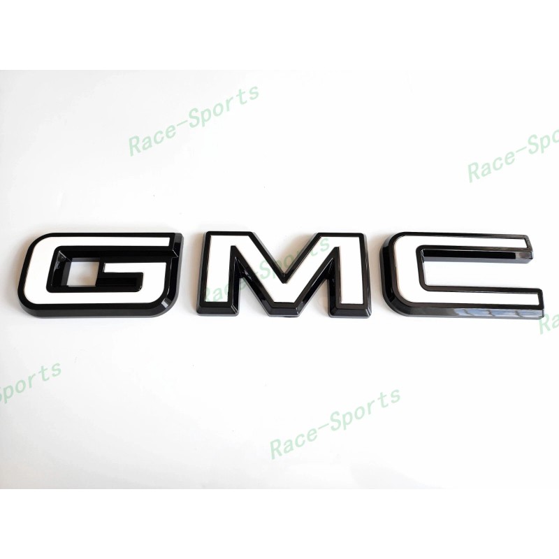 Auto GMC OVERLAY Front Rear Black White GMC Emblem 2019+