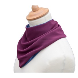Care Designs Adult Neckerchief Bib - Stylish & Dignified Scarf Style Clothing Protector, Soft Feel & Comfortable, Absorbent, Waterproof, Machine Washable (Aubergine)