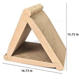 Cat Scratcher, Cardboard Cat Scratch, PadProtecting Furniture Cat Scratch Pad with Catnip, Premium Scratch Textures Design Durable Cat Scratching Large Triangle Vertical Cat Scratching Board