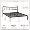 Kujielan 12 inches Queen Size Bed Frame with Minimalist headboard,Metal