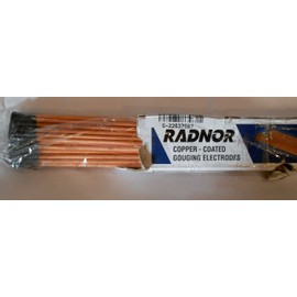 Radnor 3/16'' X 12'' Copper-Coated Pointed Carbon Air/Carbon Arc Gouging Electrode (50 Per Box)