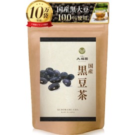 Tea Daifukuen Black Bean Tea Bag, Black Bean Decaffeinated, Made in Japan, 40 Packs (Black Soybeans, 0.2 oz (5 g) x 40 Packets