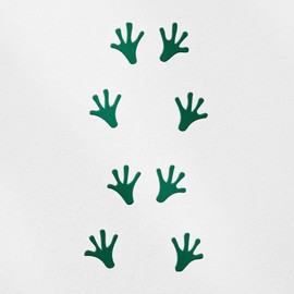 Transparent Decal Stickers of Multiple Frog Footprints (Green) Premium Waterproof Vinyl Decal Stickers for Laptop Phone Accessory Helmet Car Window Mug Tuber Cup Door Wall Decor ANDSKUS017365GR081222