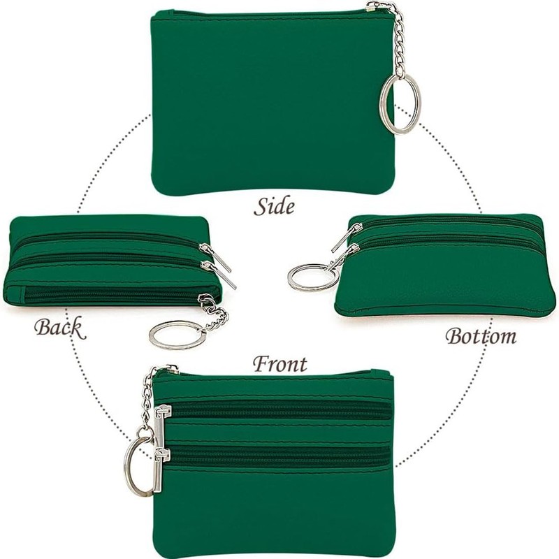 Women's Genuine Leather Coin Purse Mini Pouch Change Wallet with