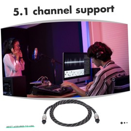 KOMBIUDA Optical Audio Audio Cord for Tv and Gaming Systems Long for Easy Connectivity