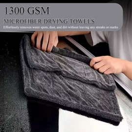 BENDCOKO Microfiber Drying Towels for Cars((24"x 16"),1300GSM Super Absorbent Car Wash Towel,Without Streaks, Scratches, or Water Spots