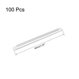 uxcell 40mm 3mm OD Fiber Optic Sleeves, 2 Ends Pre-Shrunk Fiber Optic Fusion Splice Tube Protector Sleeves, Clear Heat Shrinkable Tubing 1mm OD Rod 100pcs