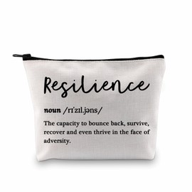 PLITI Social Worker Appreciation Gift MSW Graduation Gift Guidance Counselor Gift Resilience Definition Makeup Bag (Face Adversity bagU)