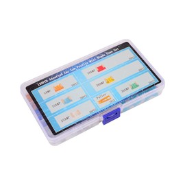 HUIQIAODS Low Profile Mini Blade Car Fuses Assortment Set 5A/ 10A/ 15A/ 20A/ 25A/ 30A/ Replacement Kit With Fuse Clip