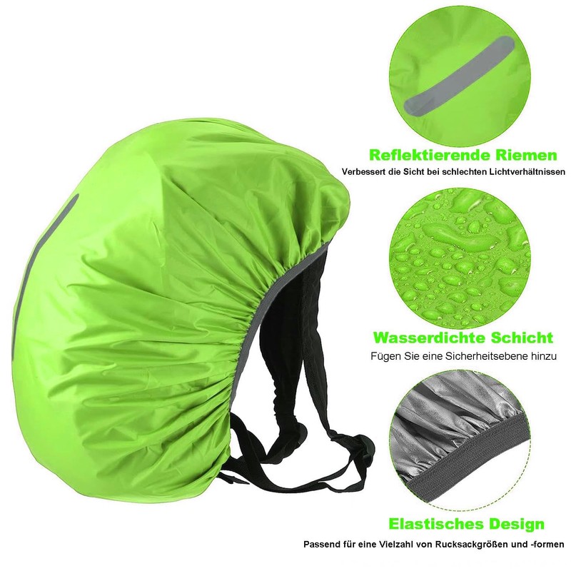 PINEPAN Rain Cover for Backpacks School Bag Reflector School Bag