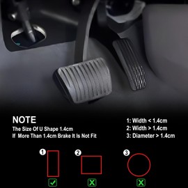 Geekbox Car Pedal Lock - 8 Holes Clutch Anti-Theft Security Tool for Van and Vehicle - Stainless Steel Adjustable Brake Lock With Key