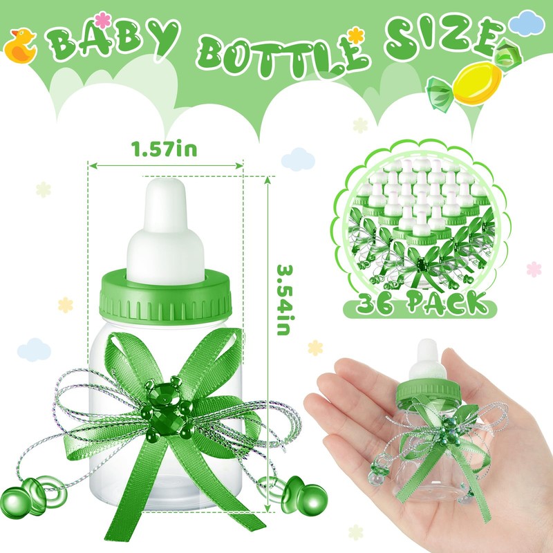 Nuenen 48 Pcs Baby Shower Bottles Baby Shower Mini Milk