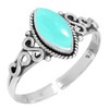 Jeweloporium Aqua Chalcedony 925 Sterling Silver Ring for Women Gemstone