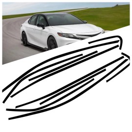 Cahuczlhoz NEW Chrome Delete Blackout Overlay for 2018-24 Toyota Camry Window Trim