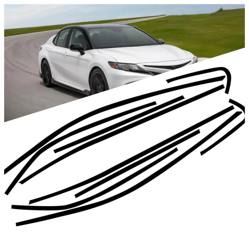Cahuczlhoz NEW Chrome Delete Blackout Overlay for 2018-24 Toyota Camry