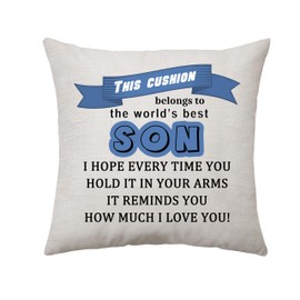 Son Gifts from Mum Dad Birthday Gifts for Son Cushion Cover Keepsake Inspirational Graduation Gifts for Adult Son To My Son Gifts on Christmas Valentines Decoration 45 x 45 cm (Son)