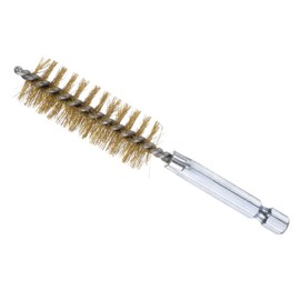 CoCud Bore Brush, 17mm Dia 4 Inch Length, Brass Cleaning Wire Brushes with 1/4 Inch Hex Shank - (Applications: for Power Drill, Die Grinder)