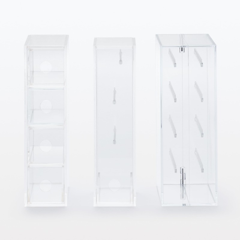 MUJI 18958207 Acrylic Necklace and Earring Stand, Approx. Width 2.6